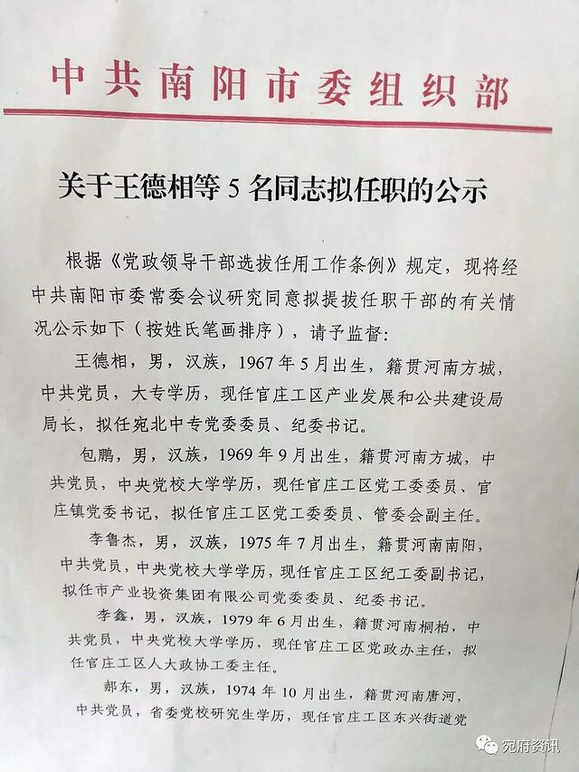 南阳处级干部最新任命，推动城市发展的引领力量